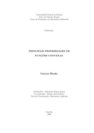 PRINCIPAIS PROPRIEDADES DE FUNC¸˜OES CONVEXAS ...