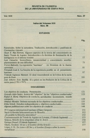 del volumen XIII número 36.pdf - Universidad de Costa Rica
