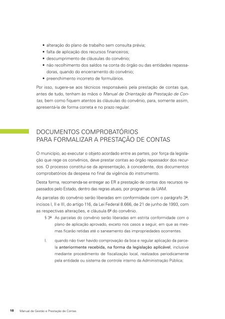 Manual de Gestão e Prestação de Contas CONVÊNIOS