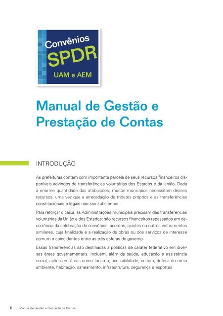 Manual de Gestão e Prestação de Contas CONVÊNIOS