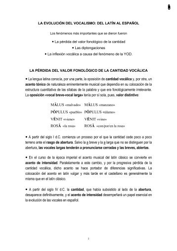 La lengua latina conocía, por una parte, la ... - Telefonica.net