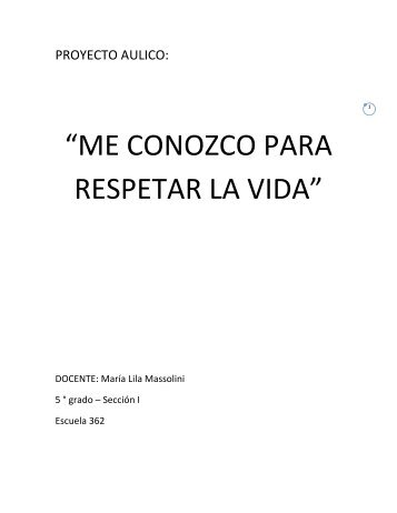 “ME CONOZCO PARA RESPETAR LA VIDA” - Rehue