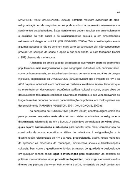 a trajetória silenciosa de pessoas portadoras do hiv contada pela ...