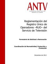 Formulario de Solicitud o Renovación en el RUO del Servicio de TV