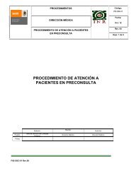 procedimiento de atención a pacientes en preconsulta - Inicio