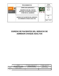 egreso de pacientes del servicio de admision choque adultos - Inicio