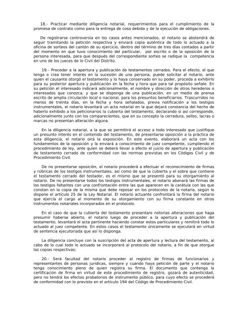 reforma ley notarial del ecuador de 2006 - Academia Notarial ...