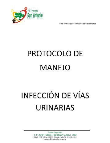 Guía de manejo de infección de vías urinarias Nuestro Compromiso ...