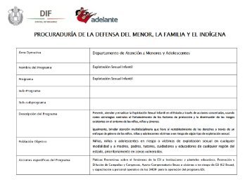 Catalago de programas PAMA - DIF Estatal Veracruz