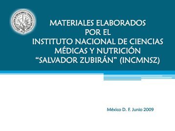 Nutrición INCMyN SZ - Subsecretaría de Educación Básica