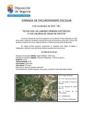 JORNADA DE EXCURSIONISMO ESCOLAR - Diputación de Segovia