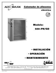 Manual del propietario de 500-PH/GD - Alto-Shaam