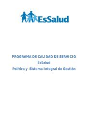 PROGRAMA DE CALIDAD DE SERVICIO EsSalud Política y ...