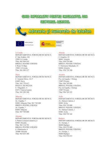 gua informativa para el inmigrante en el sector agrario - Coag