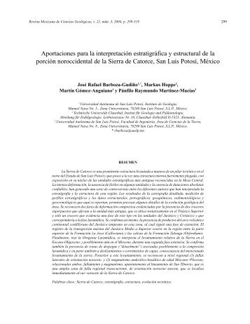 (1)Barboza F - Revista Mexicana de Ciencias Geológicas