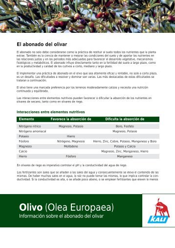 El abonado del olivar - K+S KALI GmbH