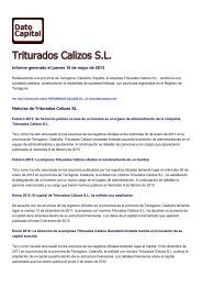 Triturados Calizos SL, España - Dato Capital