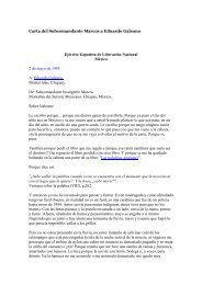 Carta del Subcomandante Marcos a Eduardo Galeano. Ejército ...