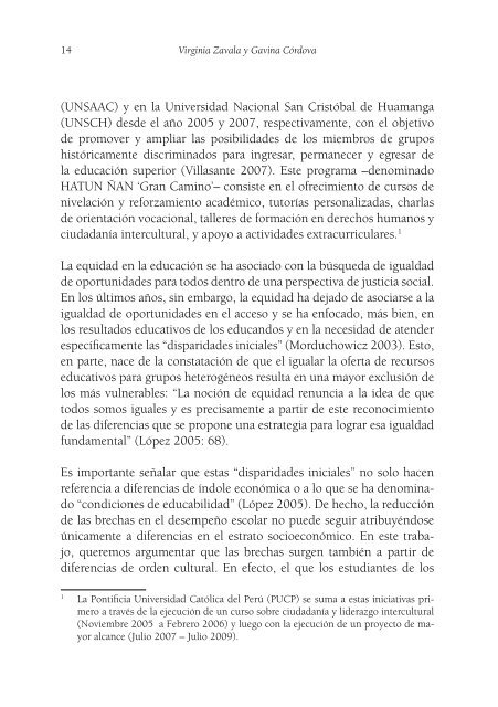 Decir y callar Lenguaje, equidad y poder en la Universidad peruana