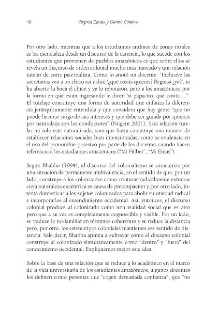 Decir y callar Lenguaje, equidad y poder en la Universidad peruana