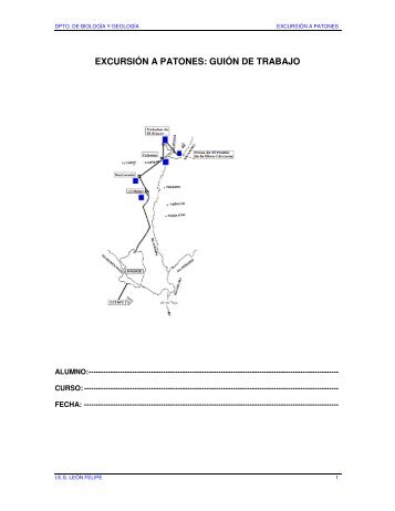 EXCURSIÓN A PATONES: GUIÓN DE TRABAJO - IES León Felipe