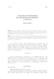 catalogo de hepaticas de andalucia occidental. ii. sevilla