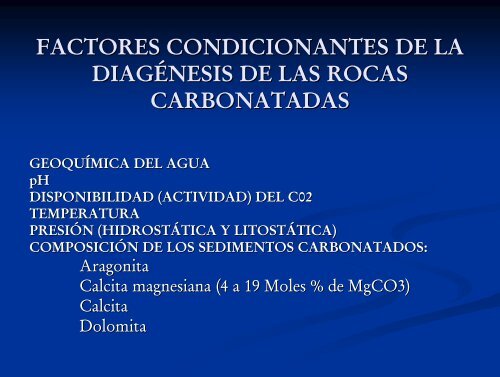 Rocas carbonáticas