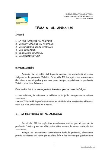 TEMA 6. AL-ANDALUS