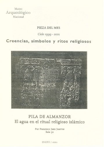 Pila de Almanzor. El agua en el ritual religioso islámico - Museo ...