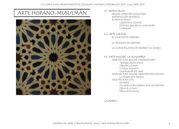 Arte Hispano Musulmán (pdf) - IES JORGE JUAN / San Fernando