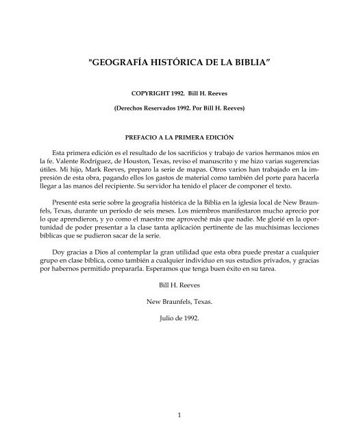 "GEOGRAFÍA HISTÓRICA DE LA BIBLIA” - Bill H. Reeves enseña