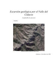 Excursión geológica por el Valle del Cidacos - Universidad de ...