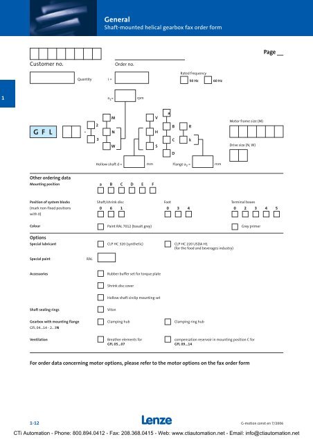 Lenze G-Motion Gear Motors - CTi Automation