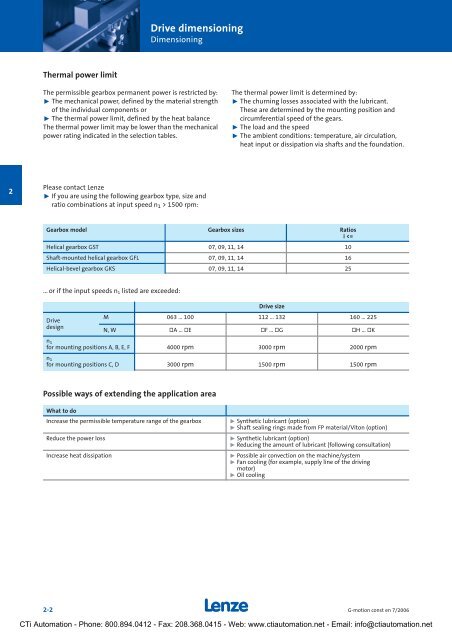 Lenze G-Motion Gear Motors - CTi Automation