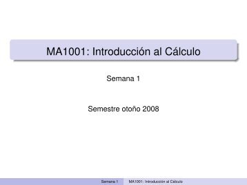 MA1001: Introducción al Cálculo