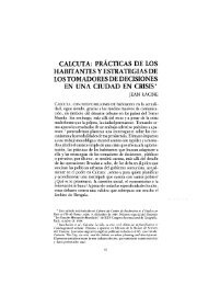 calcuta: prácticas de los habitantes y estrategias de los tomadores ...