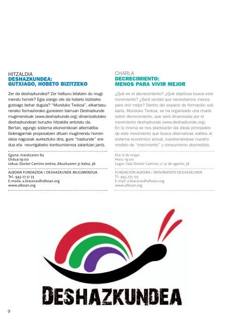 folleto marzo-abril 09 - Donostia Mundu Artean