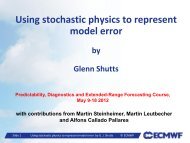 Using stochastic physics to represent model error