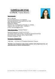 CURRÍCULUM VITAE CAÑETE, Vanina Beatriz - Consejo ...