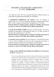 ENCARTE A ATUALIZAÇÃO LEGISLATIVA Nº 1.179 – MARÇO/2003