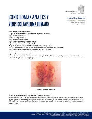 Condilomas-Virus del Papiloma Humano - Coloproctología ...