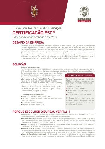 CERTIFICAÇÃO FSC® - Bureau Veritas Brasil