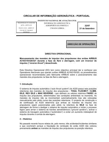 circular de informação aeronáutica - Instituto Nacional de Aviação ...