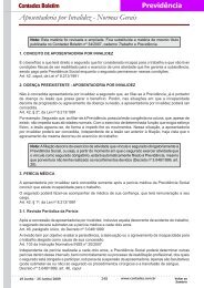 Aposentadoria por Invalidez - Normas Gerais - Contadez