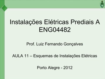 Esquemas de instalações elétricas. - LaPSI - ufrgs