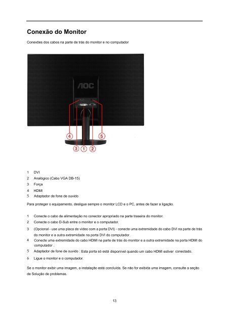 Manual do Usuário do Monitor de LCD - AOC