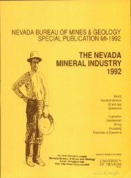 the Nevada Mineral Idustry 1988 - Nevada Bureau of Mines and ...