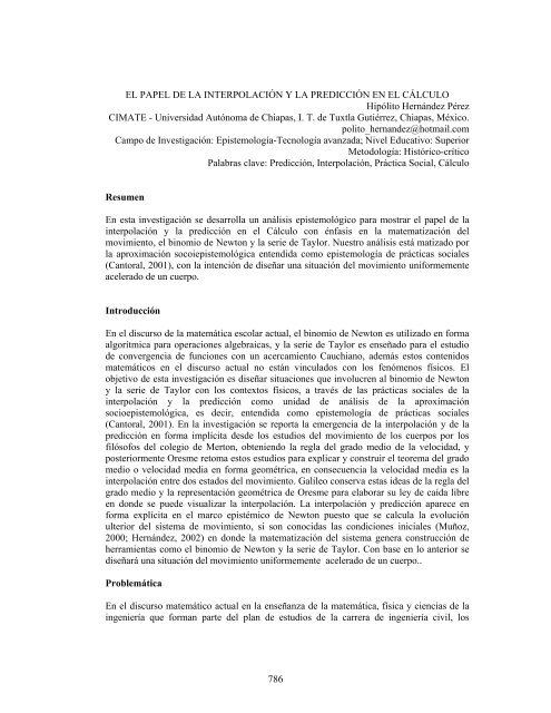 Descargar PDF - Comite Latinoamericano de Matematica Educativa