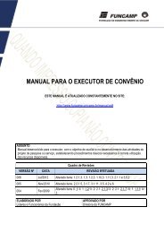 MANUAL PARA O EXECUTOR DE CONVÊNIO - Funcamp - Unicamp