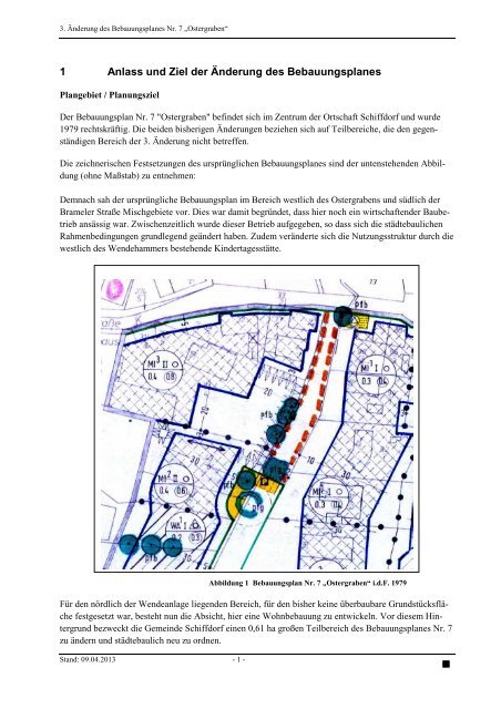 B-Plan Nr. 7 "Ostergraben", 3. Änderung - Begründung - Schiffdorf